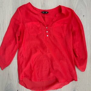 Express Red Long Sleeve Shirt